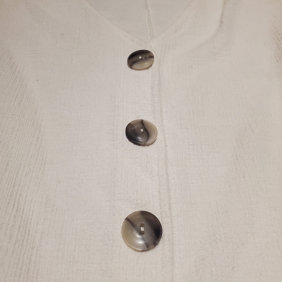 Old Navy Ivory Tank Top Faux Button Sleeveless Tie Boho Cotton Blend Neutral XL - Picture 6 of 8